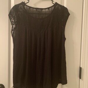 Lucky Brand Women's Sleeveless Top Shirt Size Large Black
